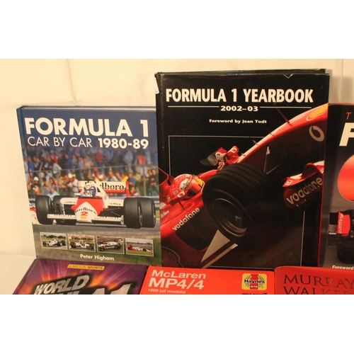 229 - A collection of Formula One racing books and more.