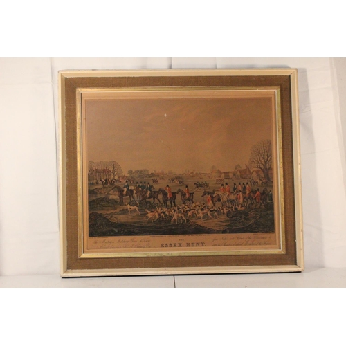 242 - A large framed print 'The Essex Hunt'.