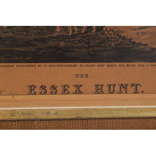 242 - A large framed print 'The Essex Hunt'.