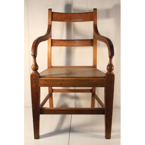 252 - A vintage elm carver chair.