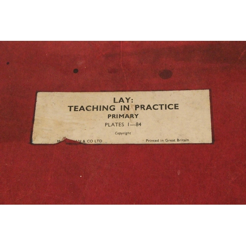 274 - A vintage folder of educational posters.