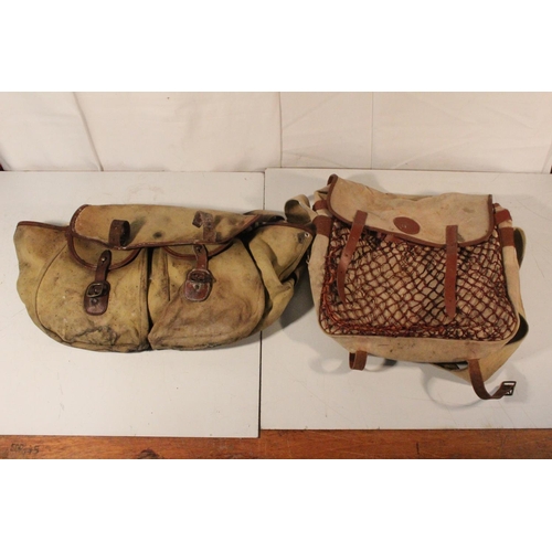 400 - Two canvas fishing bags.