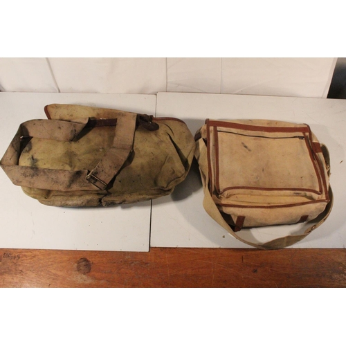 400 - Two canvas fishing bags.