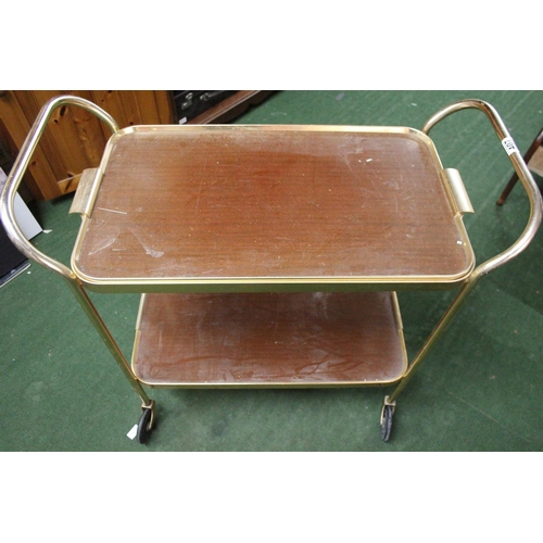 407 - A vintage drinks trolley with removal tray.