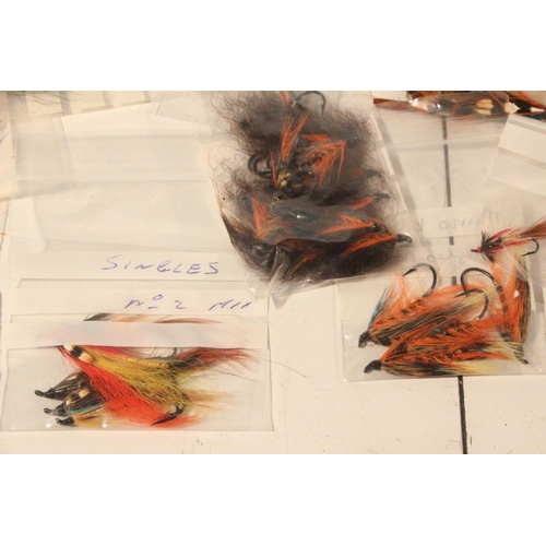 414 - A box of assorted fishing flies to include Roe Royal, Silver Doctor and lots more.