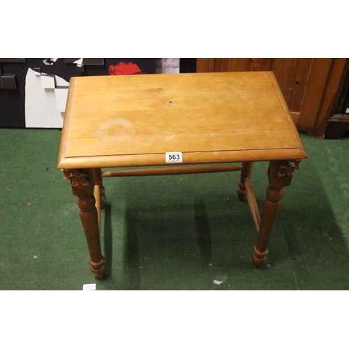 563 - A pine occasional table.