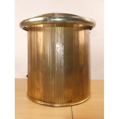 319 - A vintage metal coal bucket.