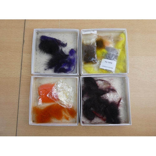 321 - Four boxes of Seal fur in various colours