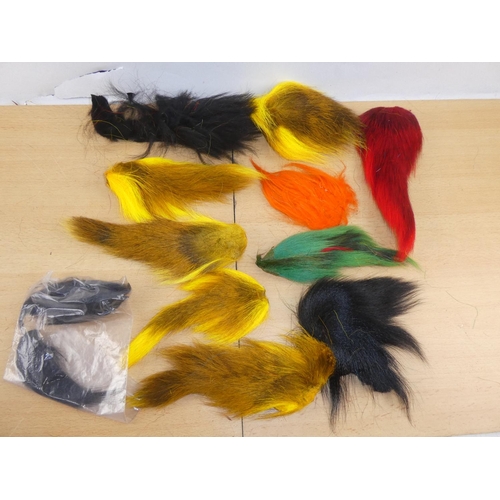 377 - A lot of Buck Deer tail dyed fur.