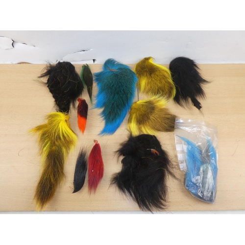 378 - A lot of Buck Deer tail dyed fur.