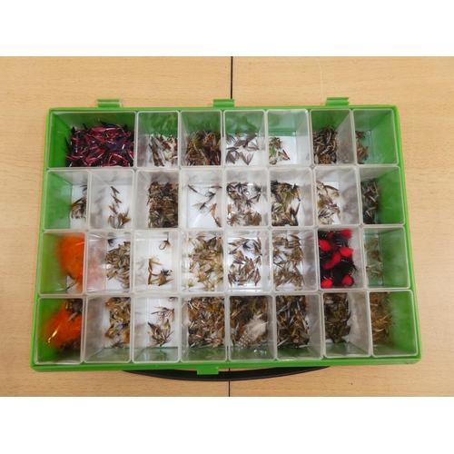 392 - A cased set of assorted lake wet flies.