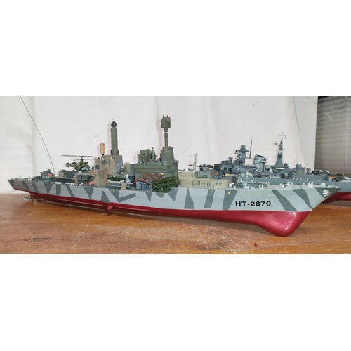 162 - Two remote controlled battle ships (a/f) no remotes.