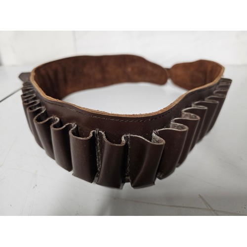 119 - A leather cartridge belt/ bandolier.