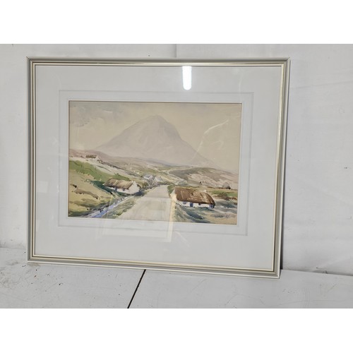 155 - A framed watercolour painting of an Irish scene, signed Dixon.