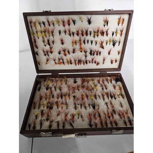 160 - A cased set of Salmon Flies Doubles and Trebles.