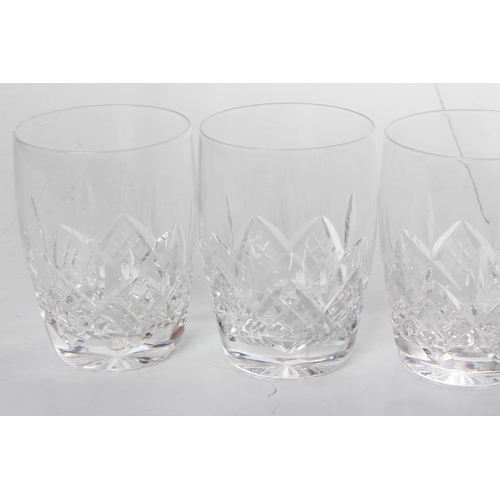 178 - A set of six crystal tumblers.