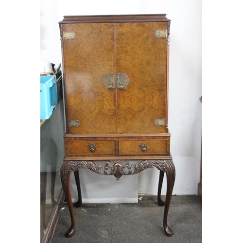 182 - *WITHDRAWN* A stunning antique style cocktail cabinet, by G&F, on cabriole legs, with decorative bra... 