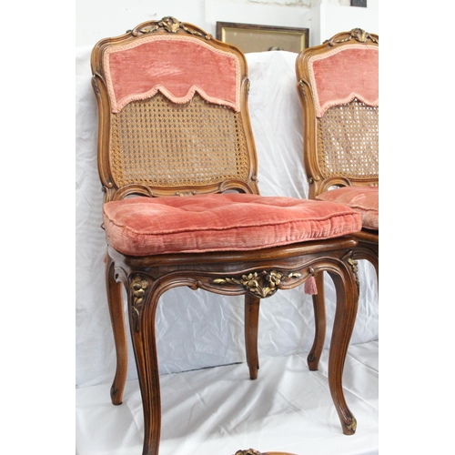 204 - A stunning set of 6 antique style French Berger dining chairs, to include 2 carvers.