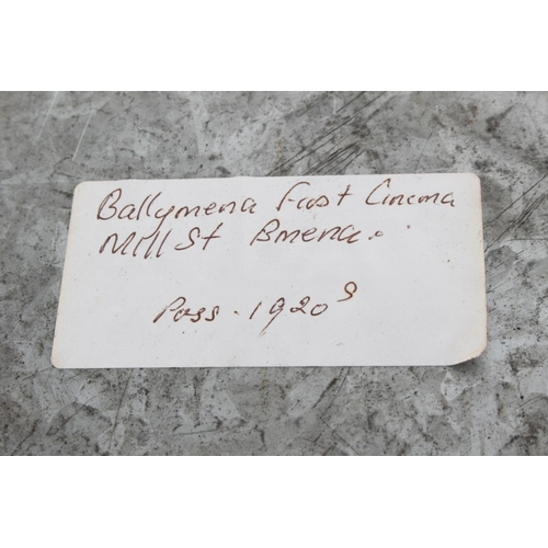 205 - A rare piece of local cinema history, an original cinema reel from the 1st Ballymena Cinema, 'Abbot ... 