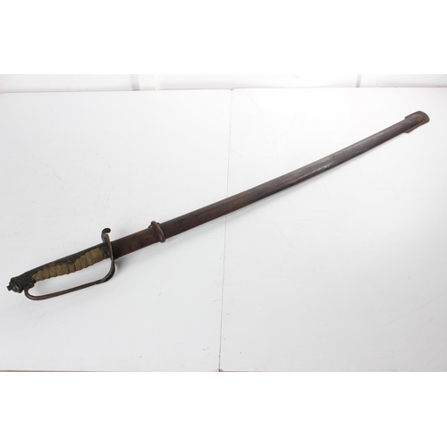 211 - An antique/ Victorian sword with scabbard.