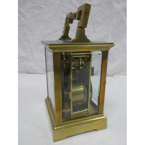 303 - A stunning antique French Carriage clock, dial reading R Stewart, Glasgow, Paris made with striking ... 