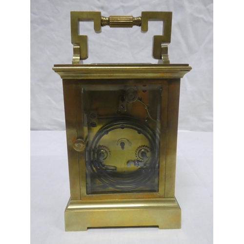 303 - A stunning antique French Carriage clock, dial reading R Stewart, Glasgow, Paris made with striking ... 