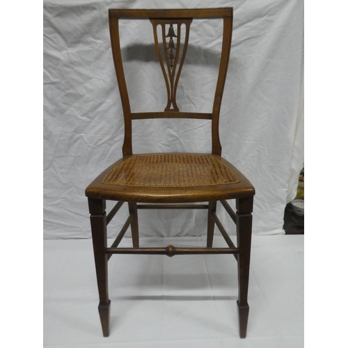 308 - A vintage occasional chair with Berger cane seat.