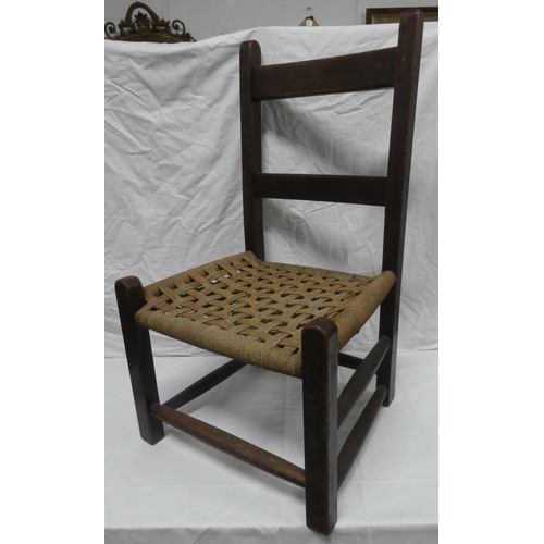 313 - An antique Irish vernacular Sugan chair.