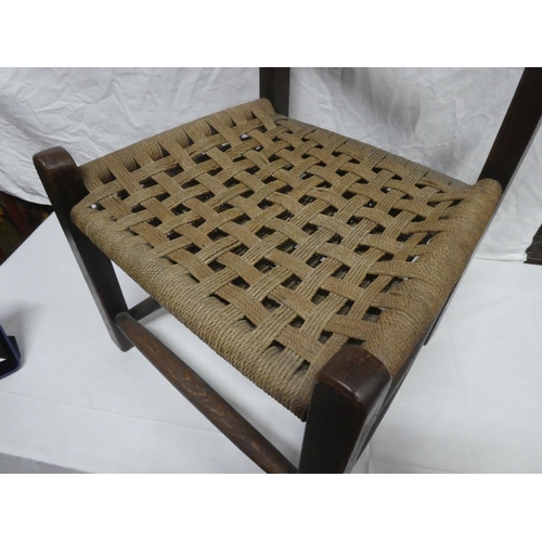 313 - An antique Irish vernacular Sugan chair.