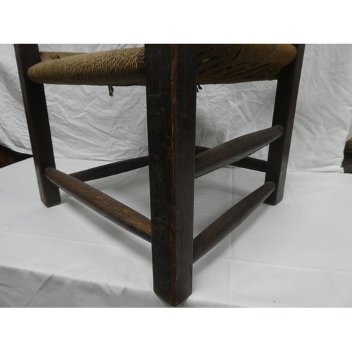 313 - An antique Irish vernacular Sugan chair.