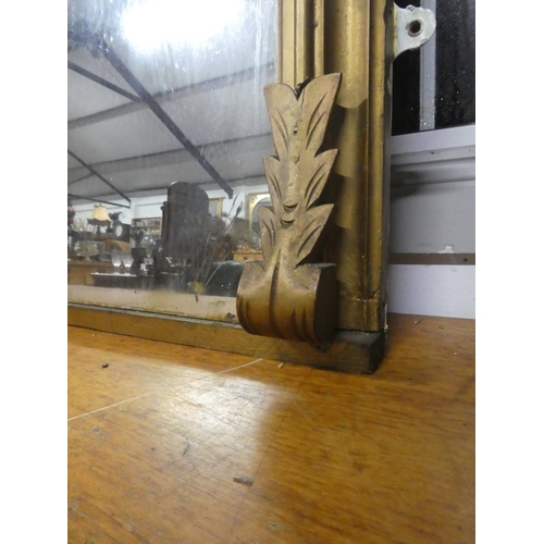 314 - A stunning antique over manlte mirror with decorative carved wooden frame, in need of some restorati... 