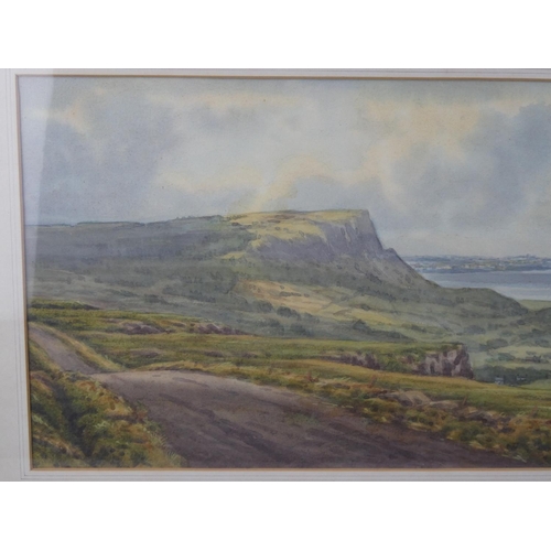 337 - An original watercolour painting of an Irish Coastal scene, signed B Mullan & dated 1978. Measures 2... 