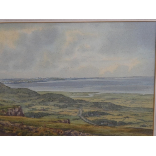 337 - An original watercolour painting of an Irish Coastal scene, signed B Mullan & dated 1978. Measures 2... 