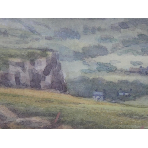 337 - An original watercolour painting of an Irish Coastal scene, signed B Mullan & dated 1978. Measures 2... 