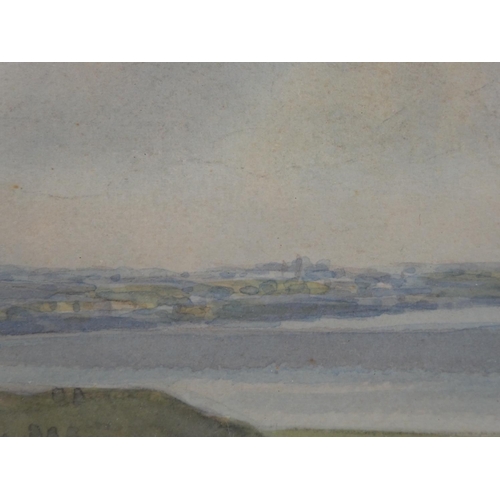 337 - An original watercolour painting of an Irish Coastal scene, signed B Mullan & dated 1978. Measures 2... 