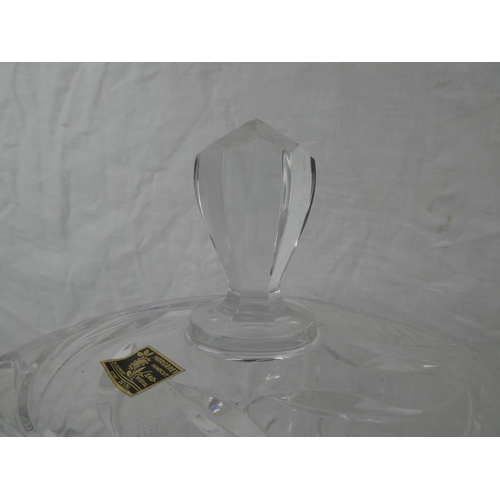 351 - A large Margaret hand cut lead crystal punch bowl. 26cm dia.