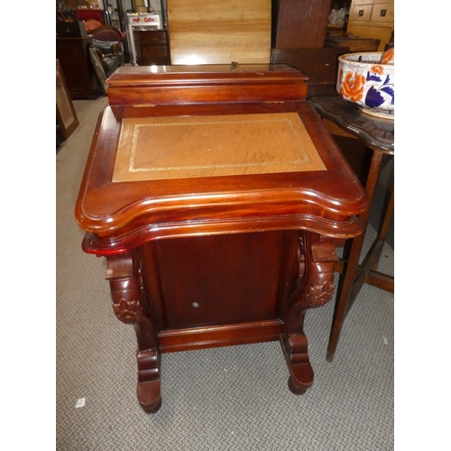 383 - An antique style Davenport desk/ bureau.