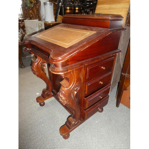 383 - An antique style Davenport desk/ bureau.