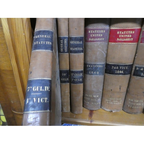 426 - A stunning collection of 24 antique books of local historical interest, 'General Statutes' & 'Statut... 