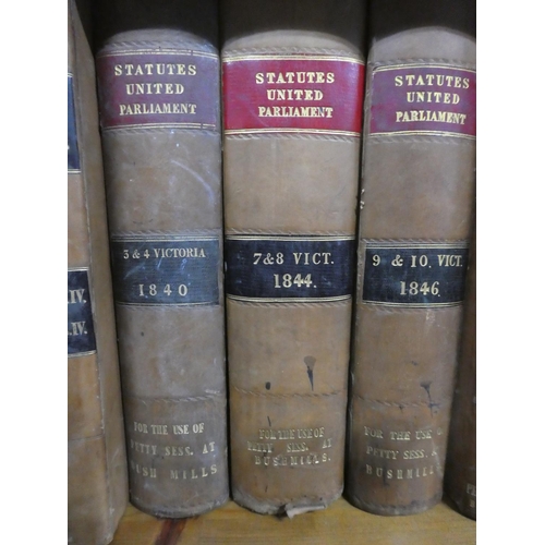 426 - A stunning collection of 24 antique books of local historical interest, 'General Statutes' & 'Statut... 