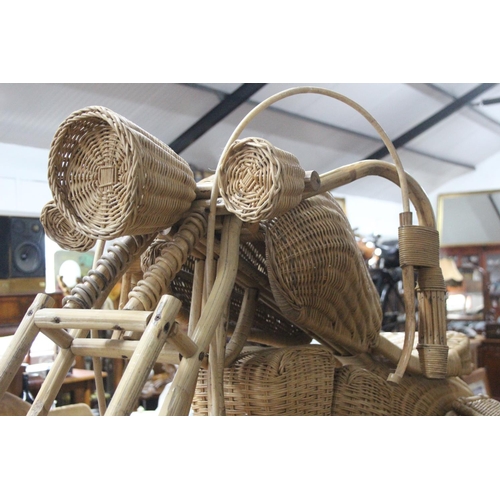 470 - A stunning life size handmade wicker motorcycle.