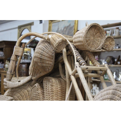 470 - A stunning life size handmade wicker motorcycle.