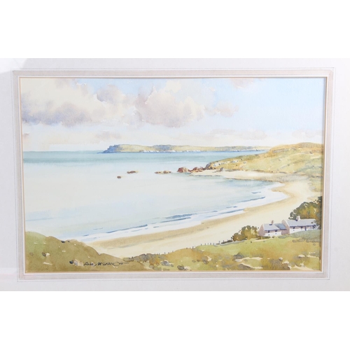 486 - A framed watercolour painting 'Whitepark Bay', by Irish Artist, Sam McLarnon. 19x15.5inches includin... 