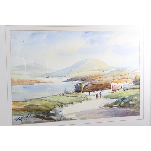 497 - A large original watercolour painting of an Irish mountain scene, by Irish Artist, Tom McGoldrick. 3... 