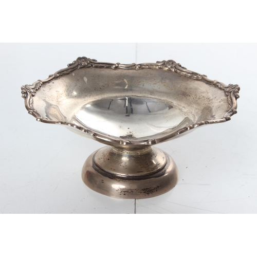 251 - An antique sterling silver bon bon dish, by Mappin & Webb, weighing 5inches dia x 2.5inches tall.