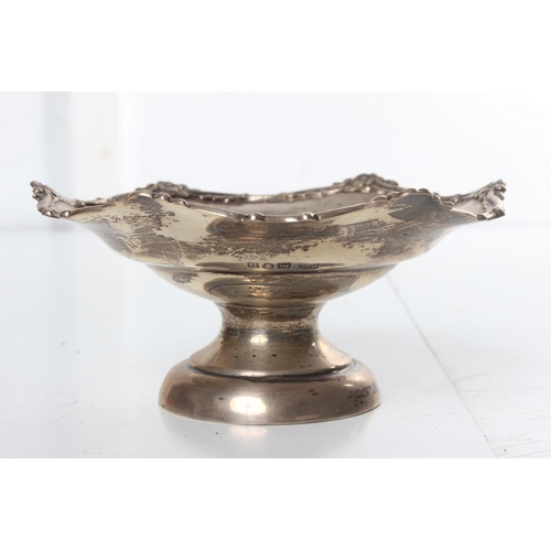 251 - An antique sterling silver bon bon dish, by Mappin & Webb, weighing 5inches dia x 2.5inches tall.