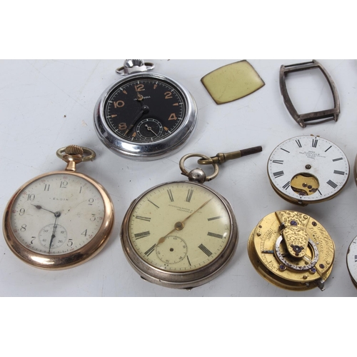 253 - An assortment of antique pocket watches, to include sterling silver cased pieces & more.