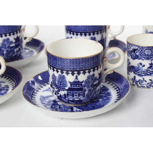 298 - A stunning collection of Royal Worcester cups, saucers, coffee cups & milk jug, all with similar blu... 