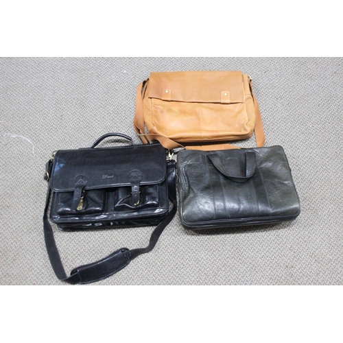 360 - 3 leather briefcases/ bags.