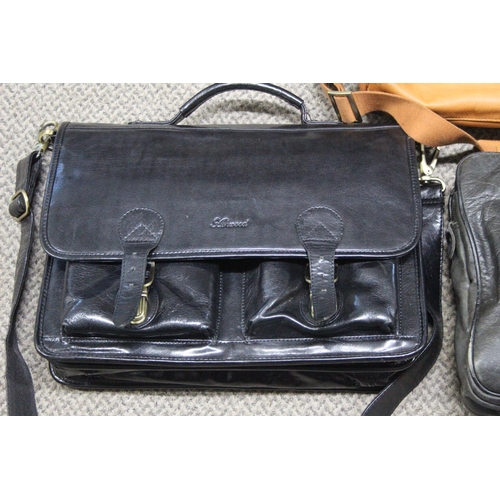 360 - 3 leather briefcases/ bags.